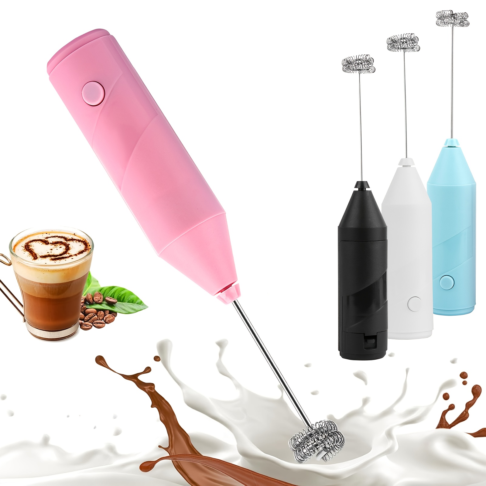 Kitchen Appliances B&Q - 1-Pack Handheld Electric Milk Frother 4