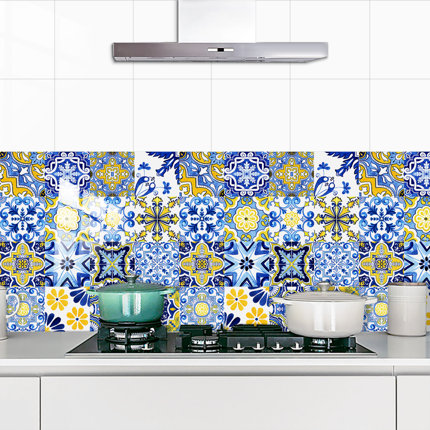 16pcs Blue Yellow Vintage Flor – Kitchen Appliances Vintage recenzja i cena