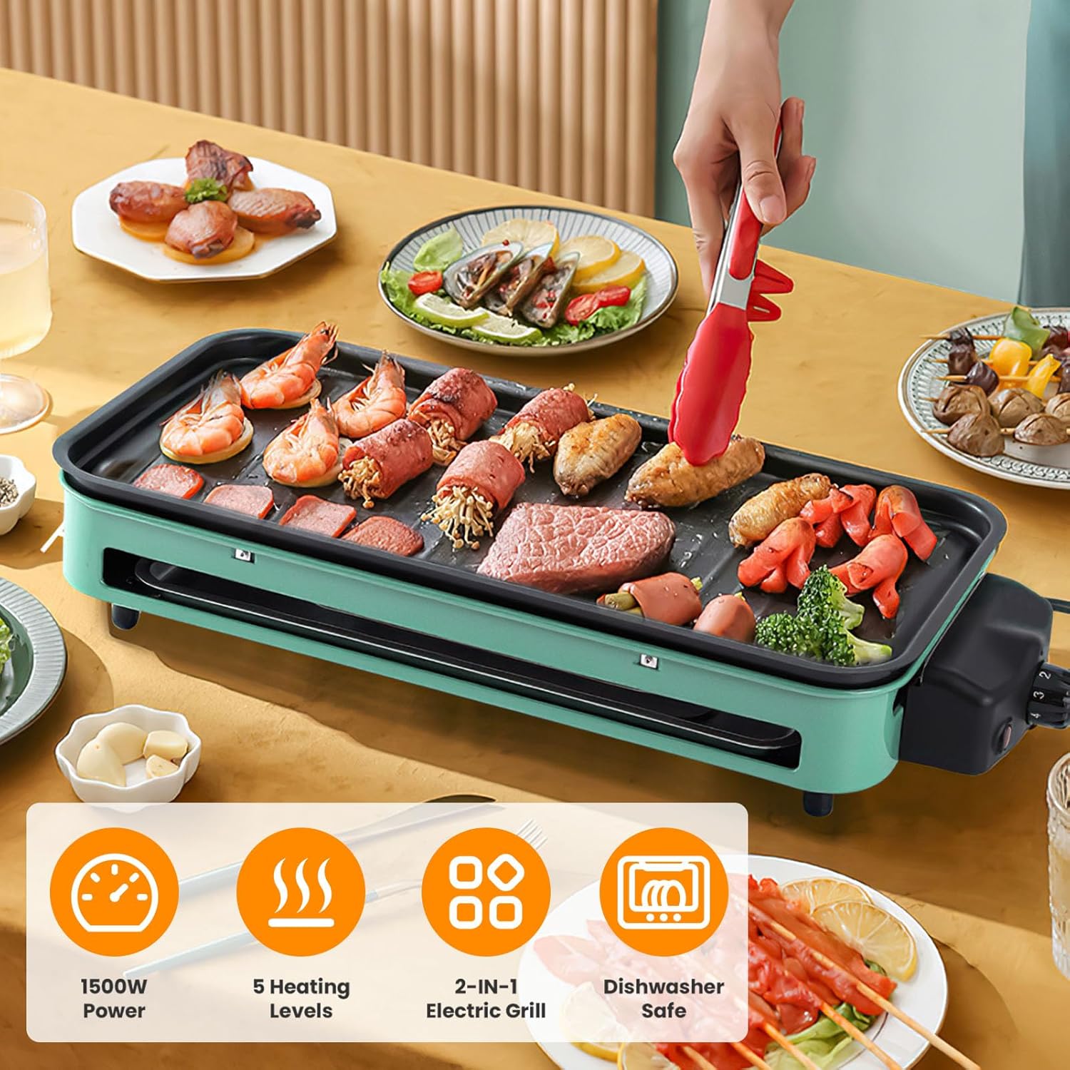 1500W Electric Indoor Grill,2  – Raclette Grill Table recenzja i cena