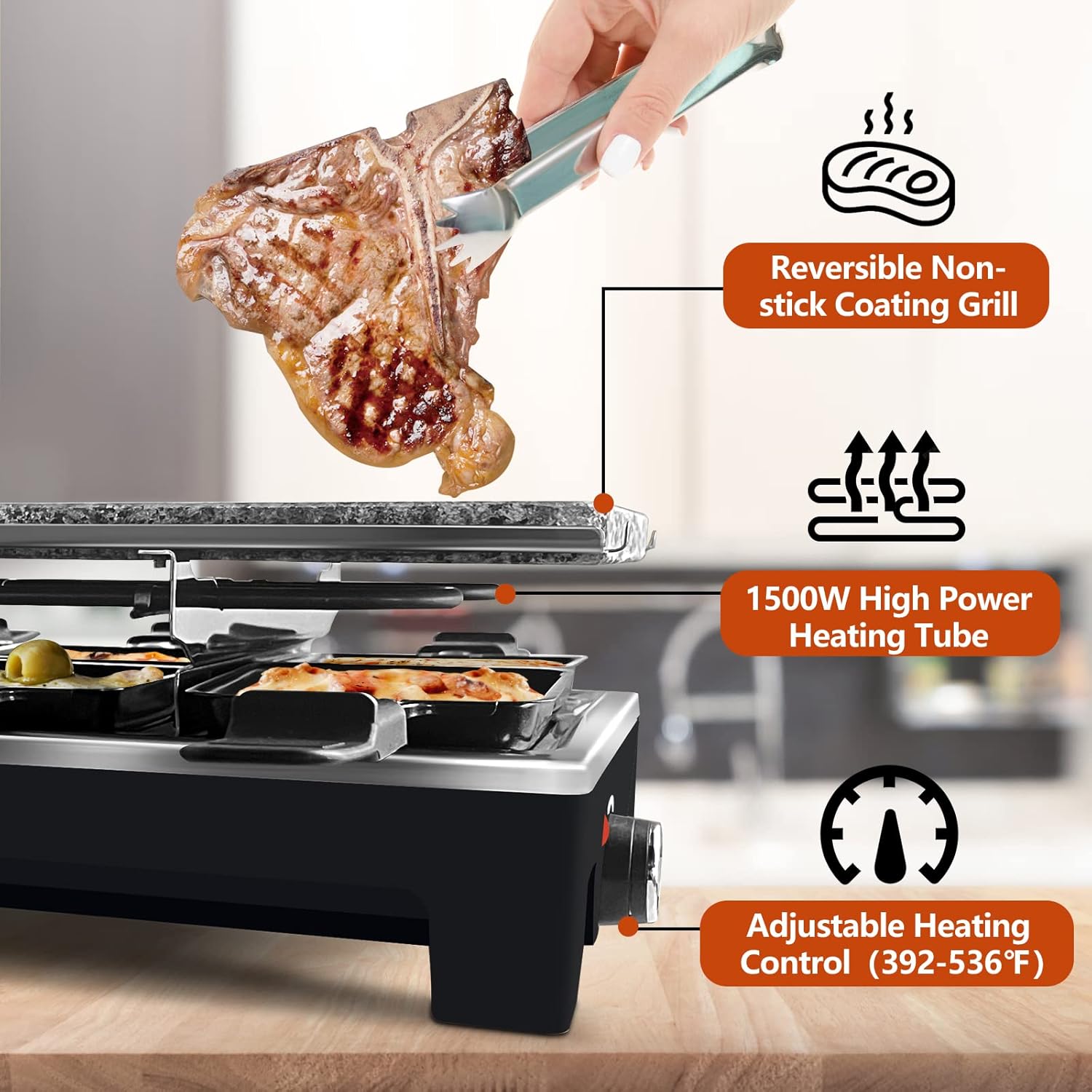 Raclette Table Grill,    Indoo – Raclette Grill Table recenzja i cena
