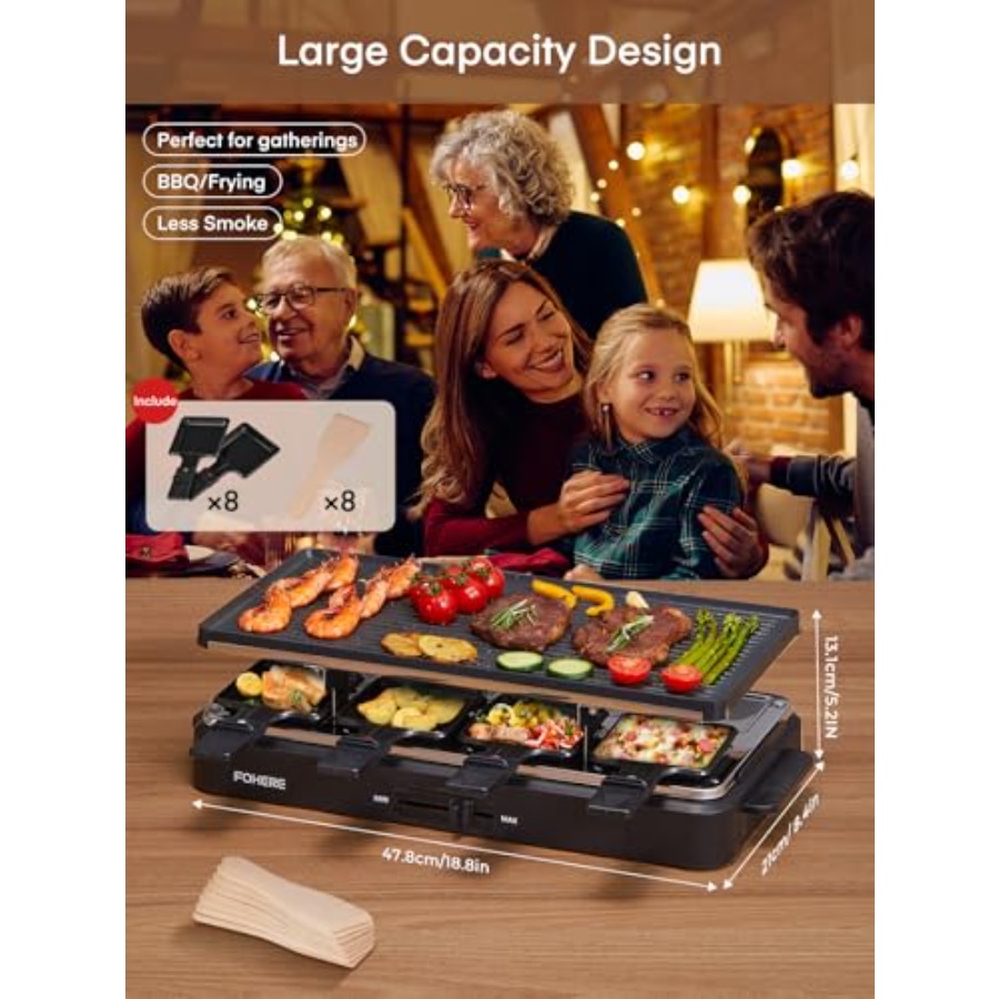 Raclette Grill 2 in 1 Raclette – Raclette Grill Table recenzja i cena