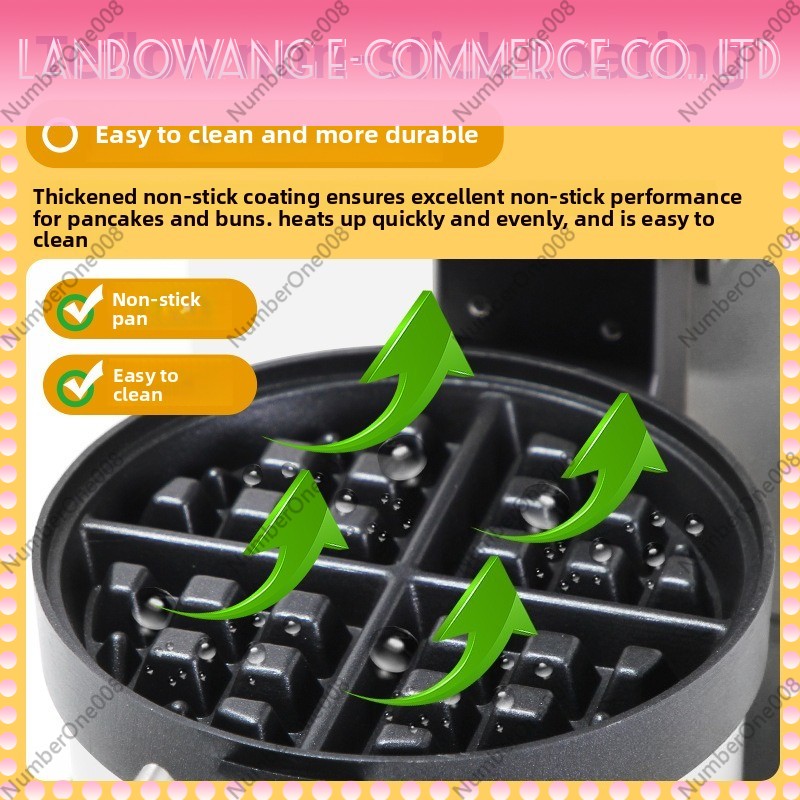 Rotating Waffle Maker Griddle  – Crepe Maker Non Stick recenzja i cena