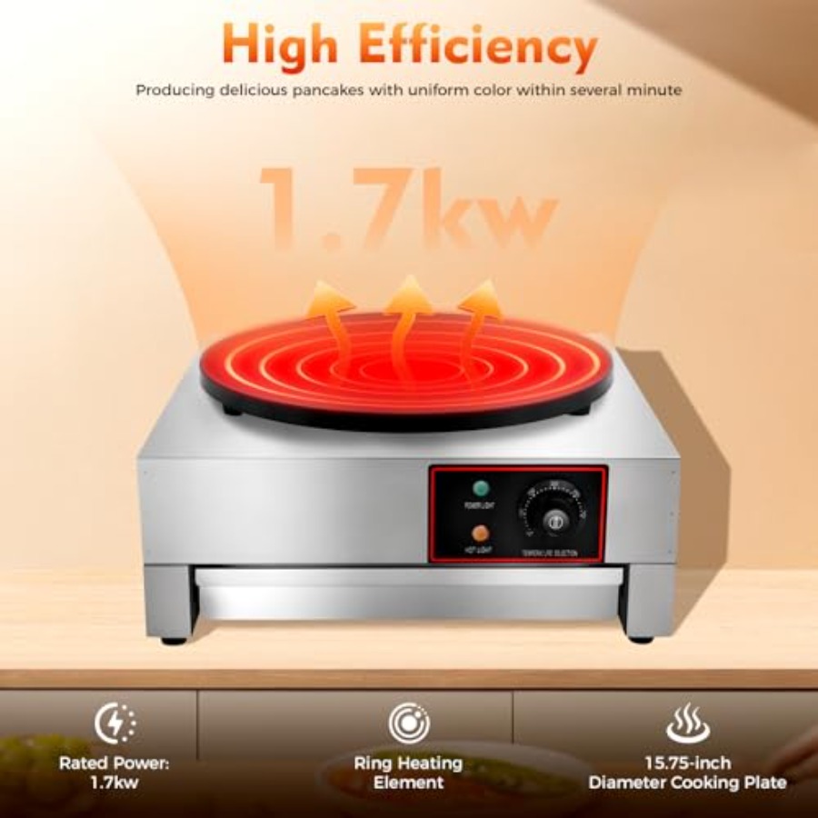 15.75inch Commercial Electric  – Crepe Maker Non Stick recenzja i cena