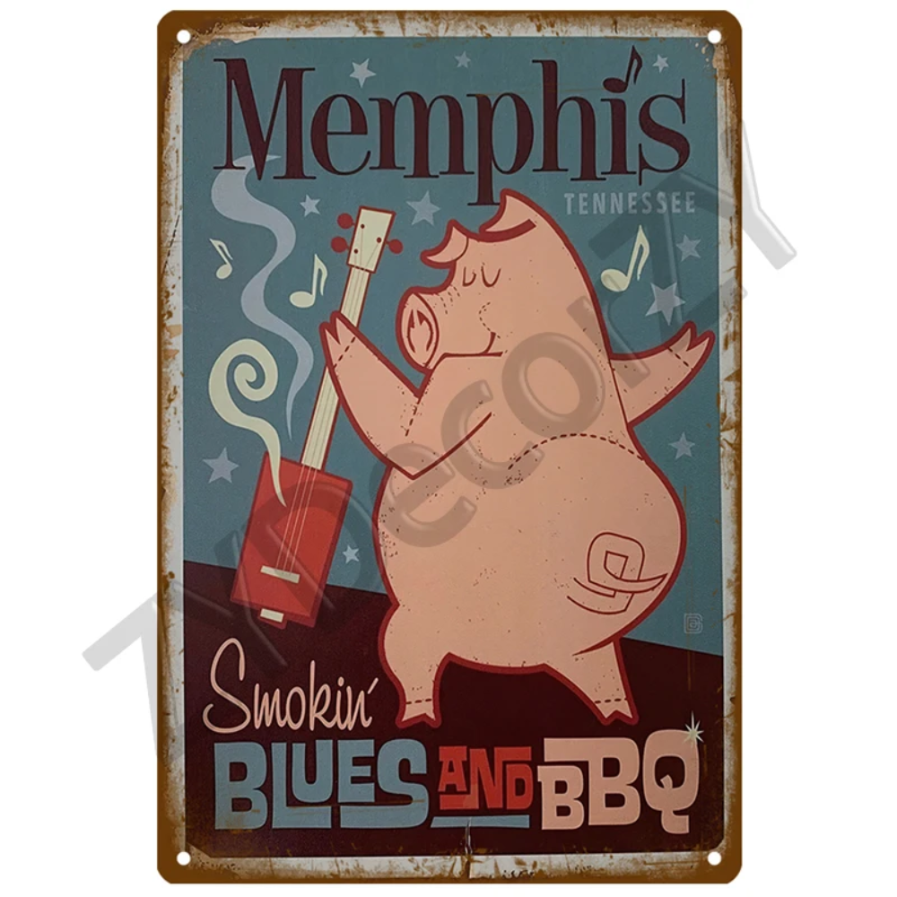 Retro BBQ Sign - Vintage Wall  – Kitchen Appliances Vintage recenzja i cena